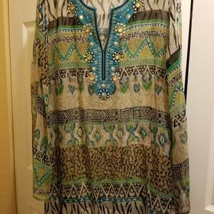 NWOT Carole Little Silk Tunic